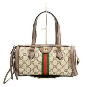 Gucci Ophidia GG Small Boston Bag Beige Black